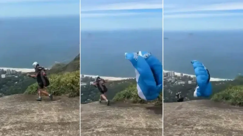 Homem morre após queda de parapente no Rio de Janeiro