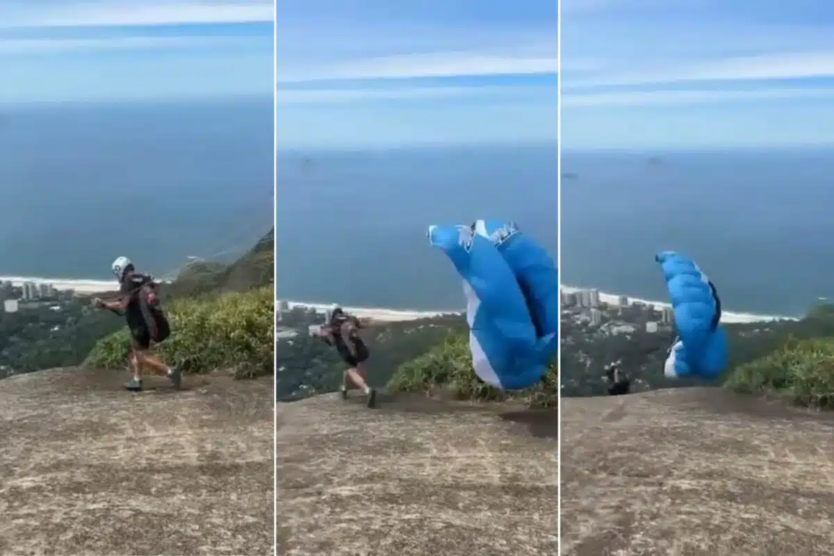 Homem morre após queda de parapente no Rio de Janeiro